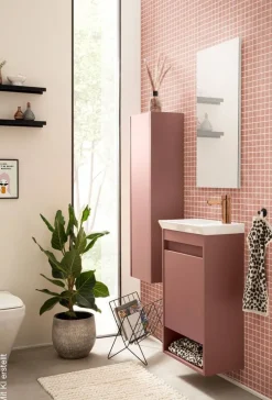 Highboard Avio mauve B/H/T: ca. 30,2x106,1x23,4 cm