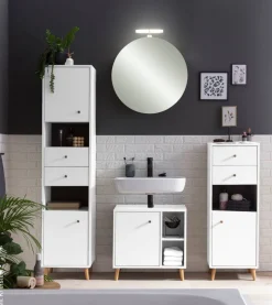 Highboard Bjarne weiß matt B/H/T: ca. 60,2x113,4x33,05 cm