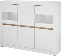 Highboard Chester weiß matt B/H/T: ca. 165x132x42 cm