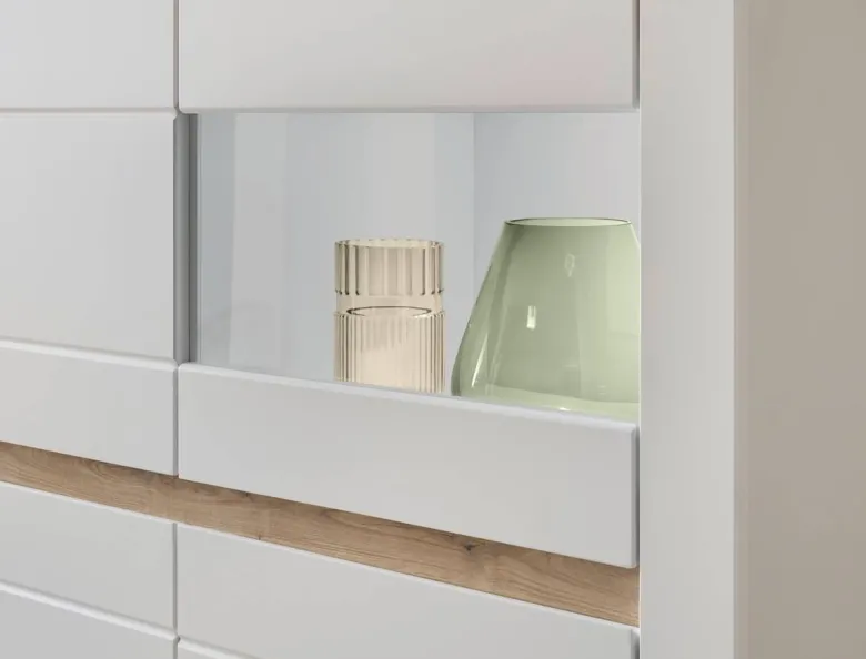 Highboard Chester weiß matt B/H/T: ca. 165x132x42 cm