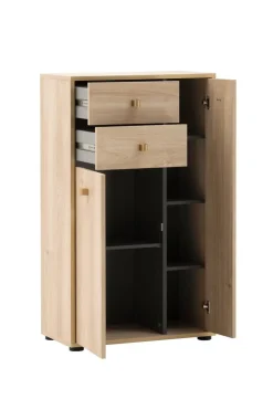 Highboard Flora Eiche B/H/T: ca. 60,2x104,4x33,05 cm