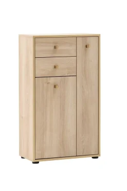 Highboard Flora Eiche B/H/T: ca. 60,2x104,4x33,05 cm