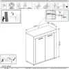 Highboard Jam Eiche Wotan Nachbildung B/H/T: ca. 80x88x35 cm