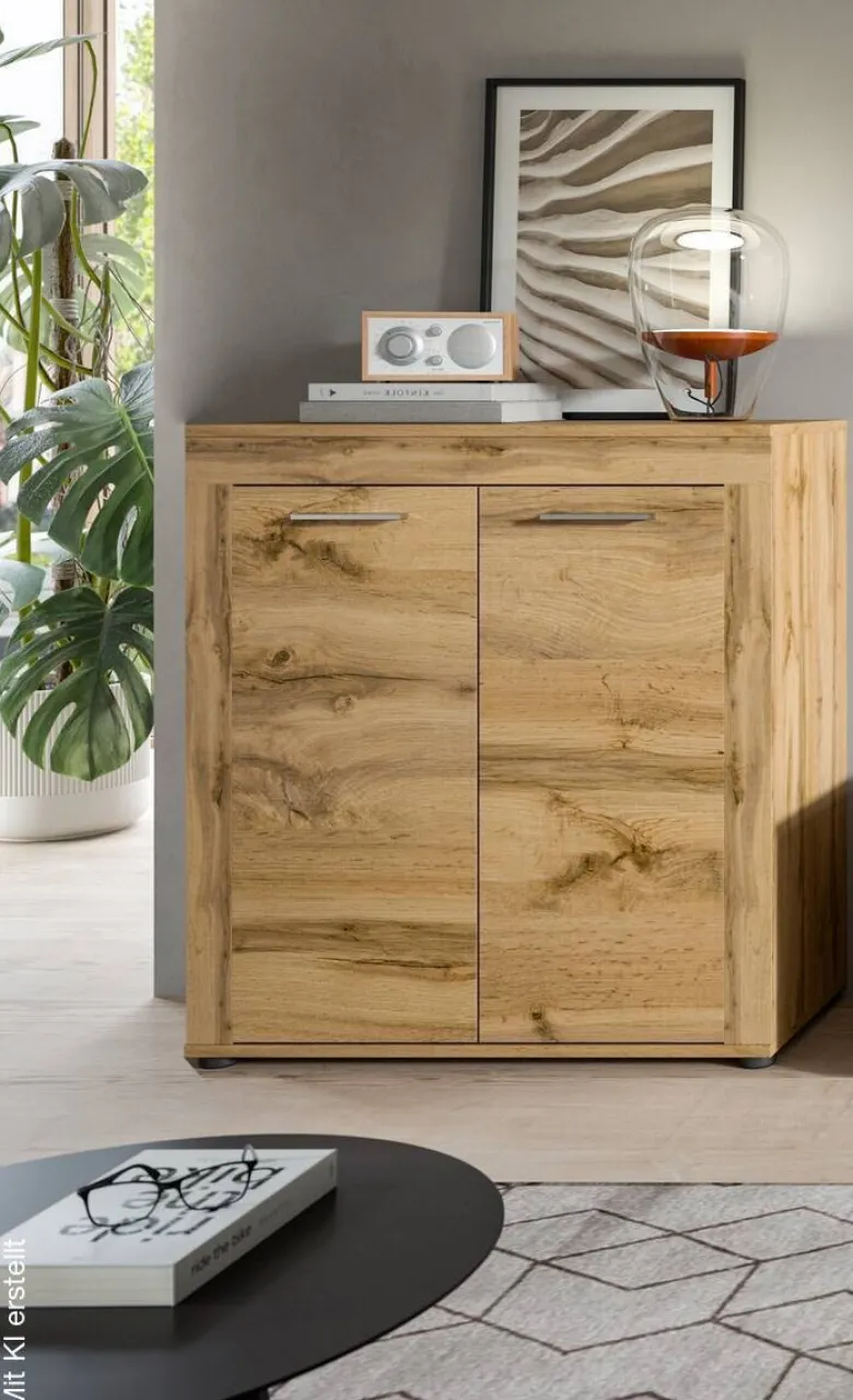 Highboard Jam Eiche Wotan Nachbildung B/H/T: ca. 80x88x35 cm