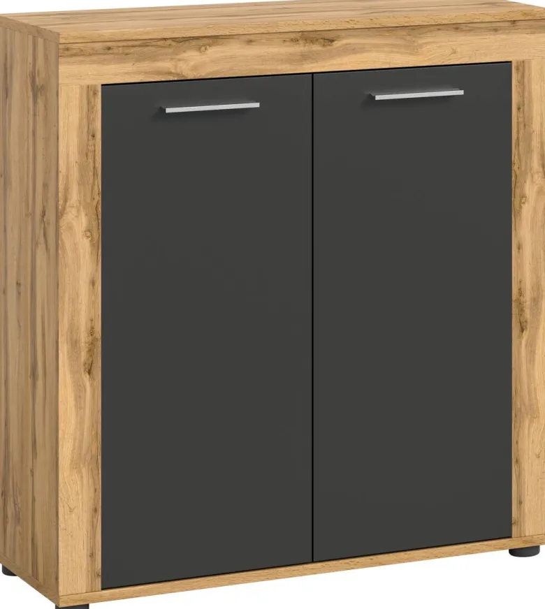 Highboard Jam Eiche Wotan Nachbildung grau B/H/T: ca. 80x88x35 cm