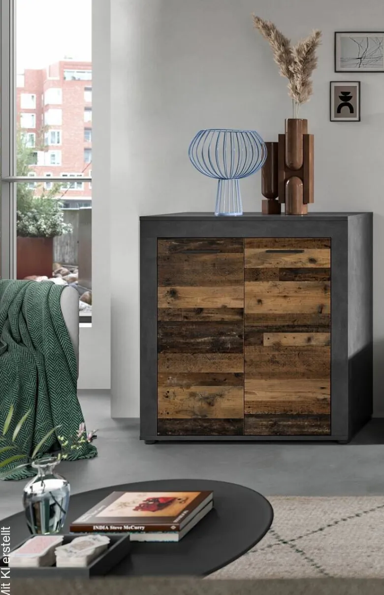Highboard Jam Matera Nachbildung Old Wood Nachbildung B/H/T: ca. 88x80x35 cm