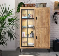 Highboard Kali latte Mango B/H/T: ca. 100x145x40 cm
