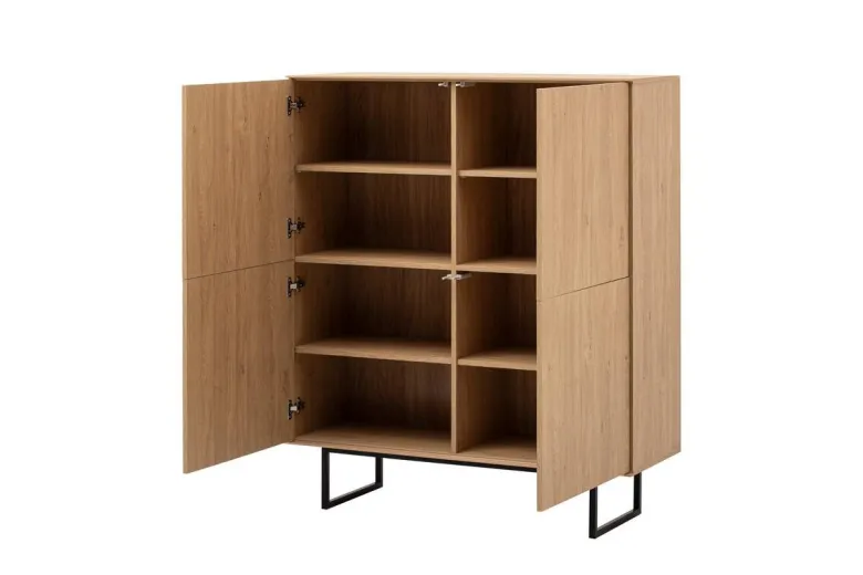 Highboard Kalmar Oak Stone Nachbildung B/H/T: ca. 115x137x40 cm