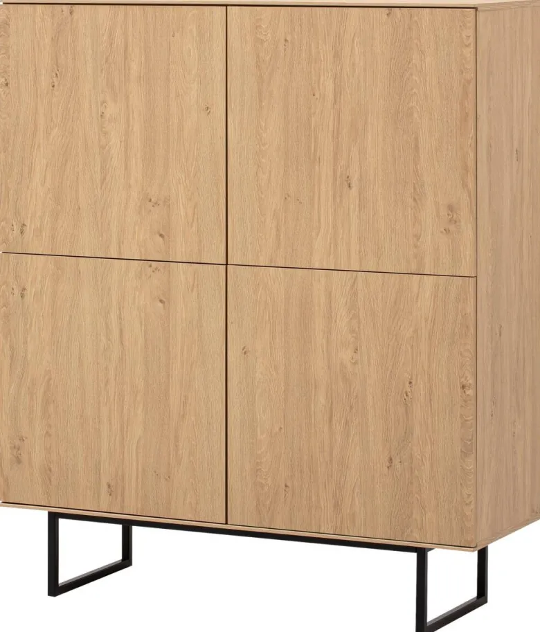 Highboard Kalmar Oak Stone Nachbildung B/H/T: ca. 115x137x40 cm