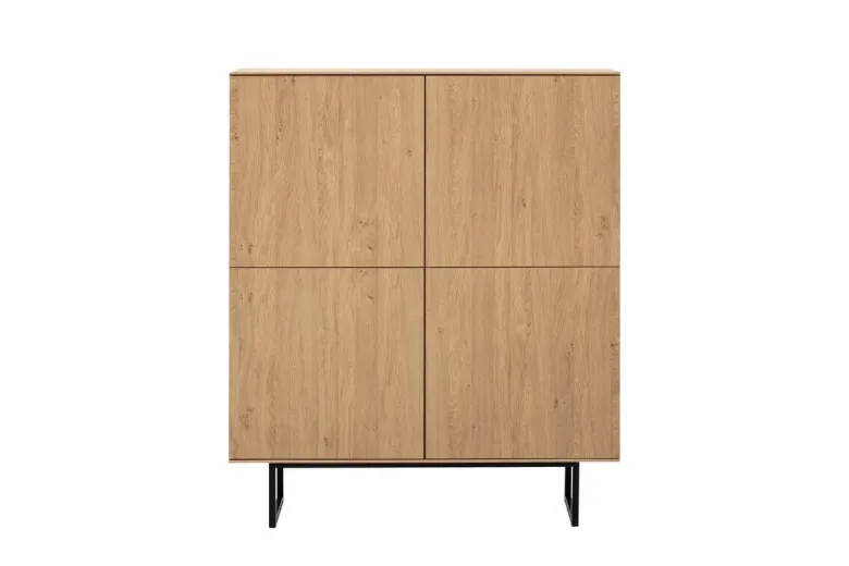 Highboard Kalmar Oak Stone Nachbildung B/H/T: ca. 115x137x40 cm