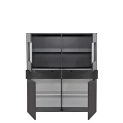 Highboard Mailand anthrazit matt MDF B/H/T: ca. 128x147x40 cm