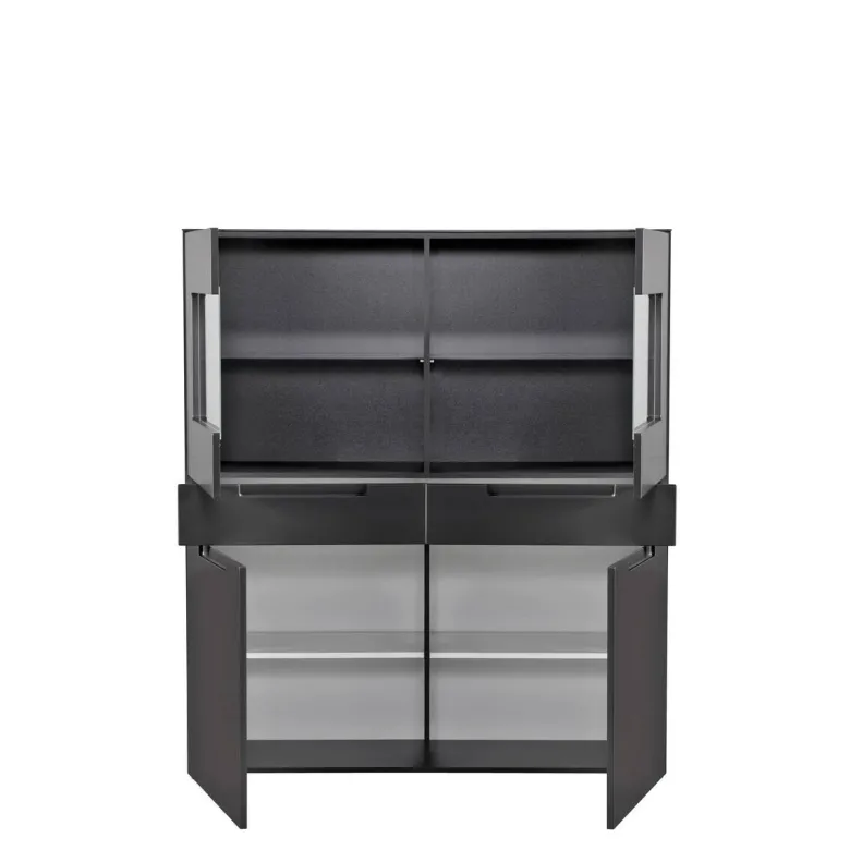 Highboard Mailand anthrazit matt MDF B/H/T: ca. 128x147x40 cm