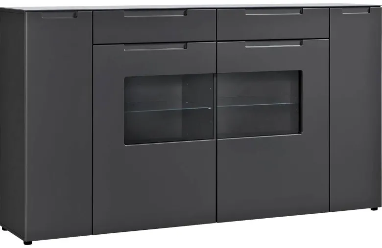 Highboard Mailand anthrazit matt MDF B/H/T: ca. 192x108x40 cm