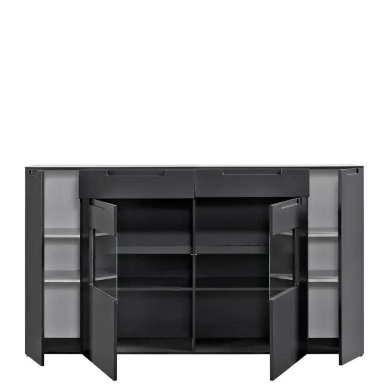 Highboard Mailand anthrazit matt MDF B/H/T: ca. 192x108x40 cm