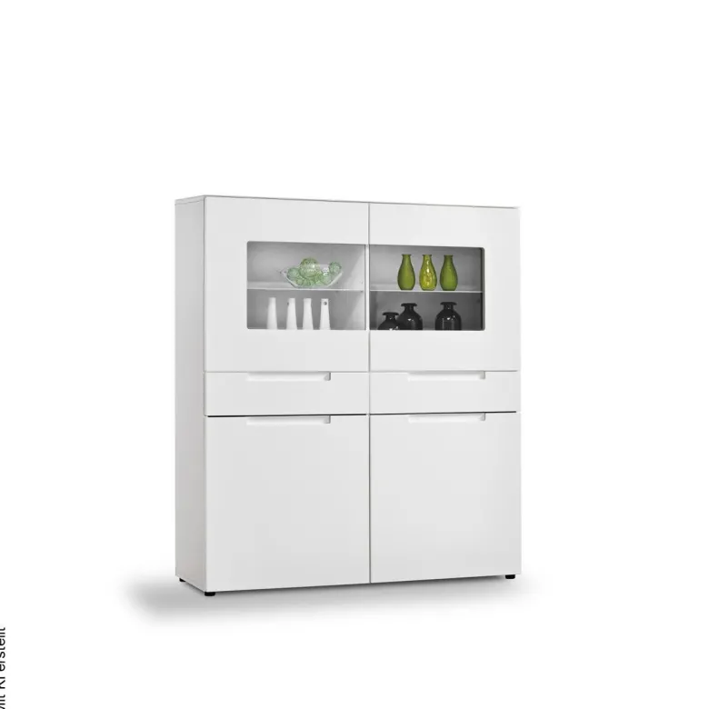 Highboard Mailand weiß Hochglanz B/H/T: ca. 192x108x40 cm