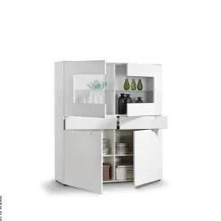 Highboard Mailand weiß Hochglanz B/H/T: ca. 192x108x40 cm