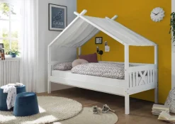 Himmelbett Susa kiefer weiß Liegefläche B/L: ca. 90x200 cm