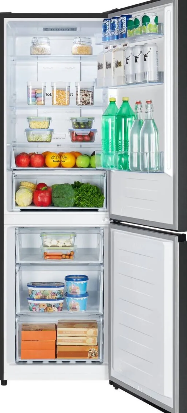 Hisense Kühl-/Gefrierkombination RB3N300NEFA dark Inox B/H/T: ca. 59,5x187,3x59 cm