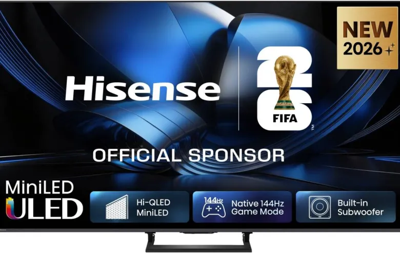Hisense Mini-LED-Fernseher 55U7SE B/H: ca. 123x77 cm