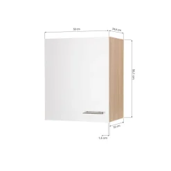 Hängeschrank Merle weiß B/H/T: ca. 50x56x30 cm