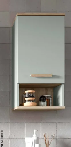 Hängeschrank STAR hellgrün Eiche hell Nachbildung B/H/T: ca. 34x68x28 cm