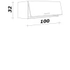 Hängeschrank Vita weiß matt B/H/T: ca. 100x32x32 cm