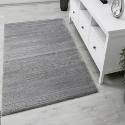 Hochflorteppich Monza grau B/L: ca. 120x170 cm