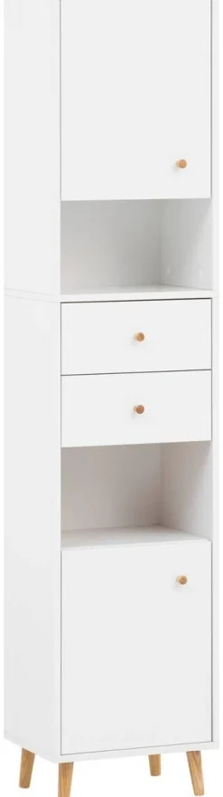 Hochschrank Bjarne weiß matt B/H/T: ca. 40,3x180,6x33,05 cm