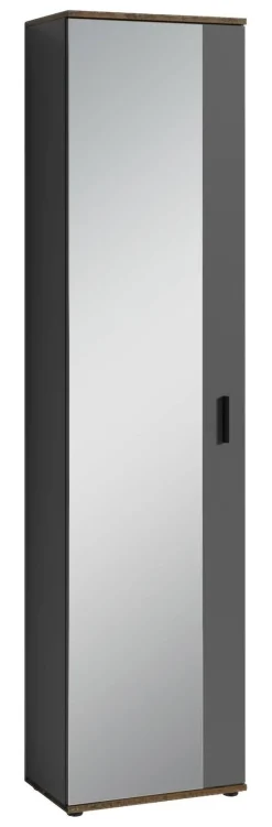 Hochschrank JAKOB schwarz schwarz B/H/T: ca. 49x196x30 cm