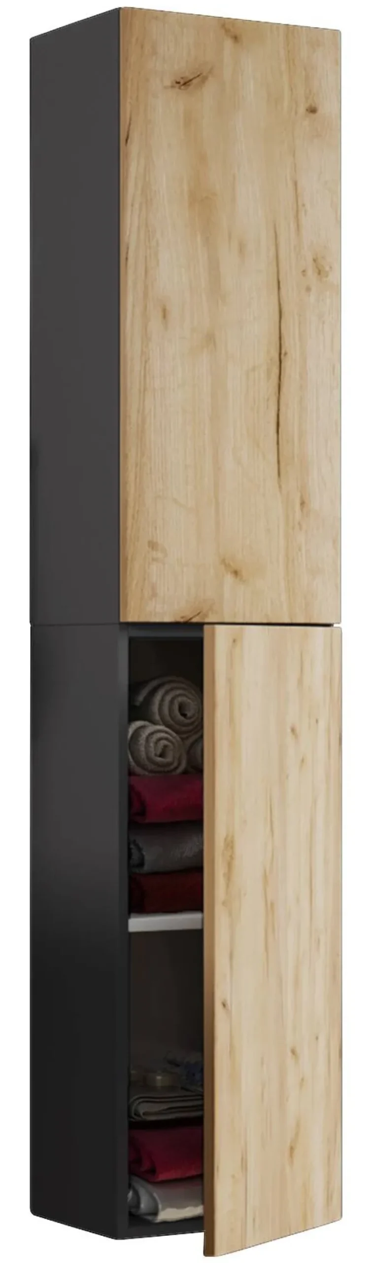 Hochschrank Lendas anthrazit Eiche Honig Nachbildung B/H/T: ca. 33x150x22 cm