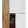 Hochschrank Lendas Eiche Honig Nachbildung weiß B/H/T: ca. 33x150x22 cm