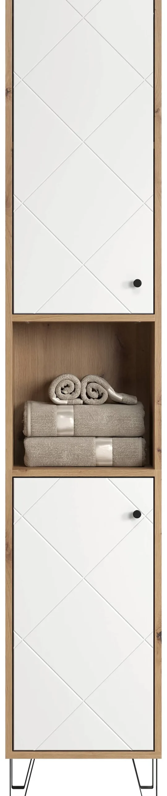 Hochschrank Touch Eiche Artisan Nachbildung weiß matt B/H/T: ca. 36x191x29 cm