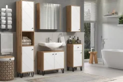 Hochschrank Touch Eiche Artisan Nachbildung weiß matt B/H/T: ca. 36x191x29 cm