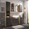 Hochschrank Vista Oak Eiche Viking Nachbildung schwarz matt B/H/T: ca. 34x190x31 cm