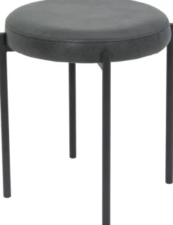 Hocker Sammy anthrazit Microfaser H/D: ca. 46x38 cm