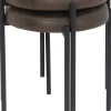 Hocker Sammy braun Microfaser H/D: ca. 46x38 cm