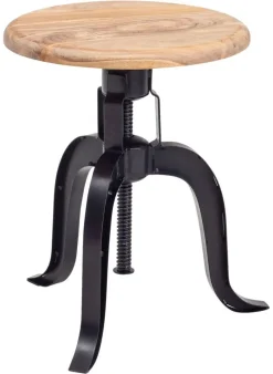 Hocker schwarz Holz B/H/T: ca. 39x48x39 cm