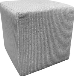 Hocker Tok Lagos grau schwarz Kunststoff Styropor Schaumstoff Kord B/H/T: ca. 45x42x45 cm