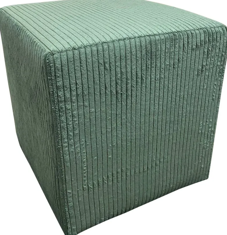 Hocker Tok Lagos moosgrün schwarz Kunststoff Styropor Schaumstoff Kord B/H/T: ca. 45x42x45 cm