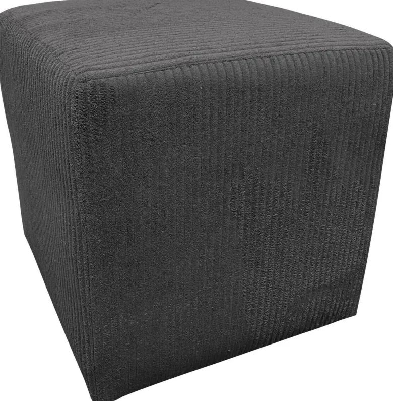 Hocker Tok Lagos schwarz schwarz Kunststoff Styropor Schaumstoff Kord B/H/T: ca. 45x42x45 cm