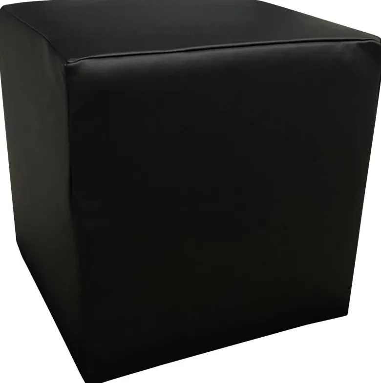Hocker Tok Lagos schwarz schwarz Kunststoff Styropor Schaumstoff Kord B/H/T: ca. 45x42x45 cm