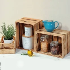 Holzkiste braun Kiefer B/H/L: ca. 30x15x40 cm