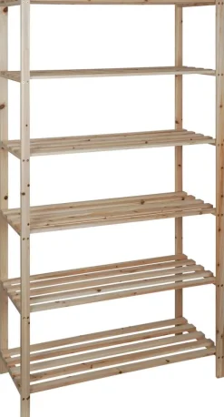 Holzregal B/H/L: ca. 40x180x90 cm