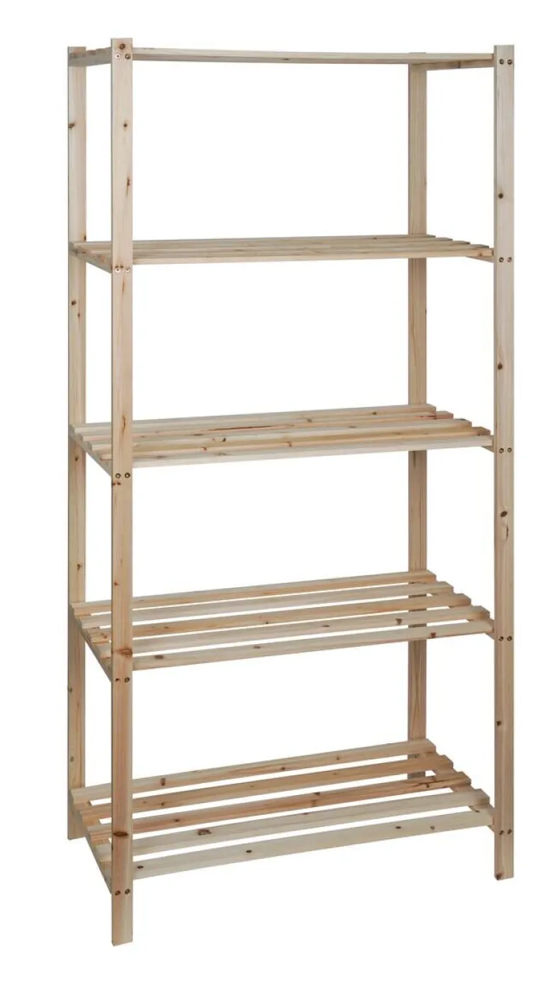 Holzregal natur B/H/L: ca. 40x170x75 cm
