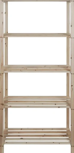 Holzregal natur B/H/L: ca. 40x170x75 cm