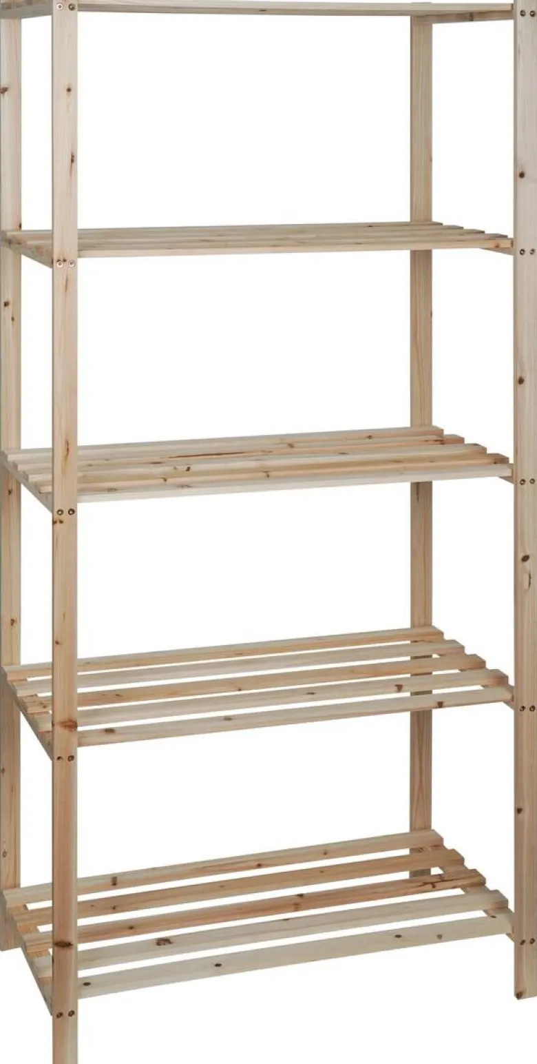 Holzregal natur B/H/L: ca. 40x170x75 cm