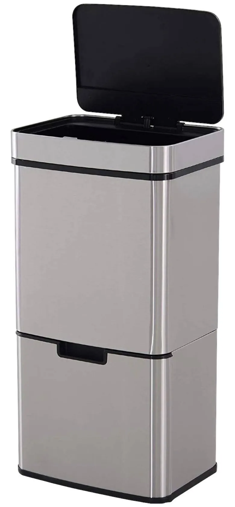 HOMCOM Abfalleimer silber B/H/L: ca. 30x81x42 cm
