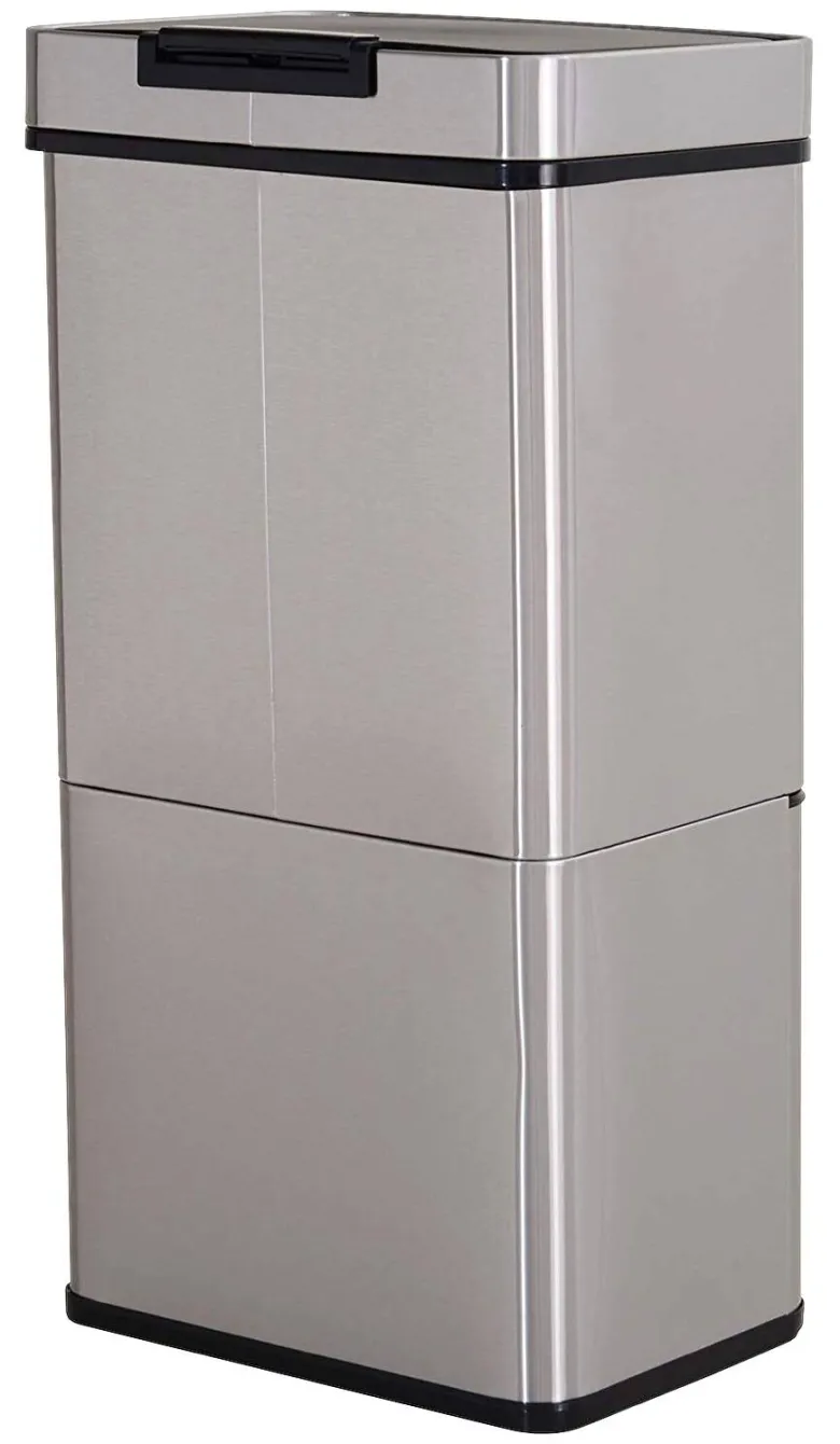 HOMCOM Abfalleimer silber B/H/L: ca. 30x81x42 cm