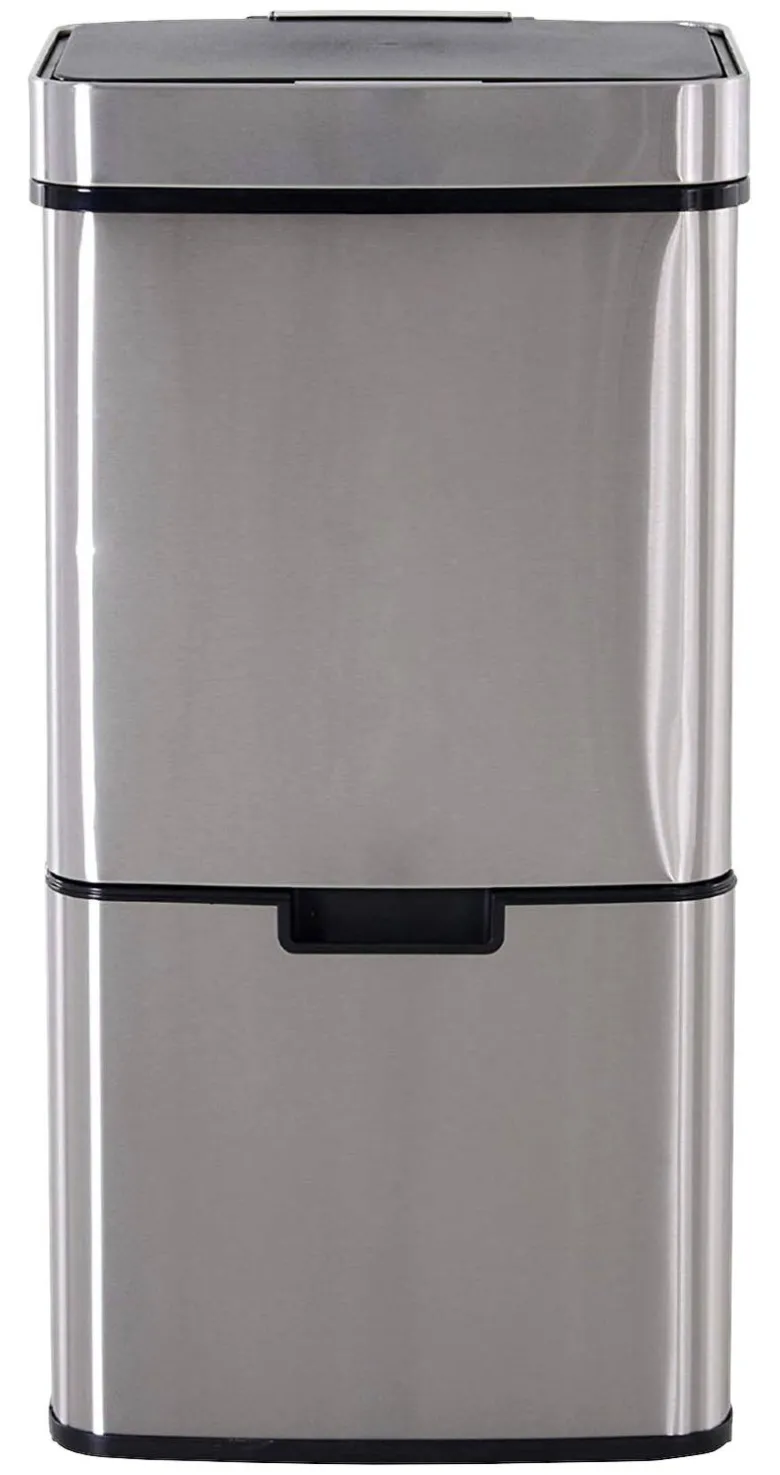 HOMCOM Abfalleimer silber B/H/L: ca. 30x81x42 cm