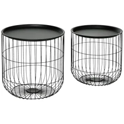 HOMCOM Beistelltisch schwarz Polypropylen B/H/L: ca. 40x40x40 cm
